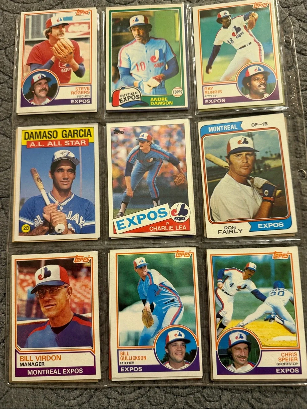 Topps Astros and expos Baseball Card Lot - Orange, Blue, White